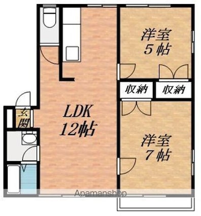 おりーぶ２１[2LDK/52.99m2]の間取図
