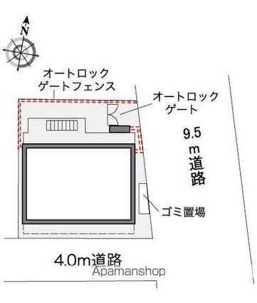 レオパレスカムラーク[1K/19.87m2]の配置図