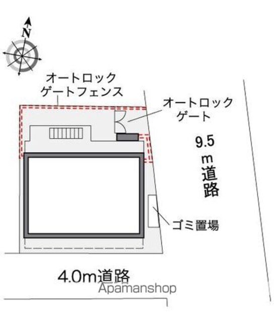 レオパレスカムラーク[1K/19.87m2]の配置図
