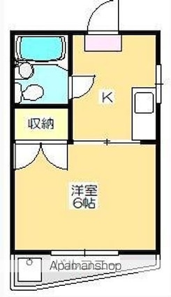 コート藤塚Ⅱ[1K/19.44m2]の間取図