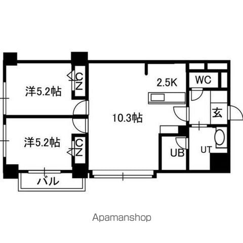 PRIME URBAN北3条通の間取り写真