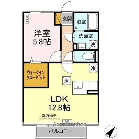エスペランサ　Ⅱ 103 ｜ 千葉県千葉市稲毛区稲毛２丁目7-44（賃貸アパート1LDK・1階・45.29㎡） その2
