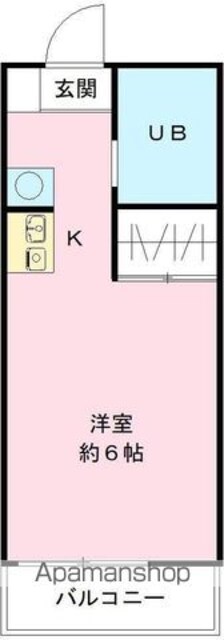 ラベンダー[1K/17.39m2]の間取図