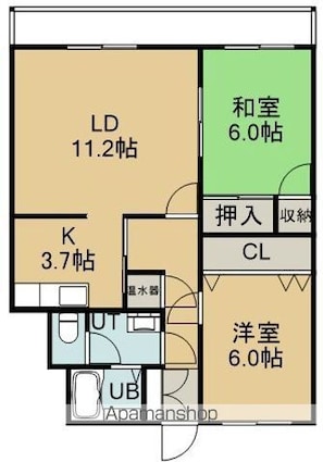 ＭＳねむの木[2LDK/59.71m2]の間取図