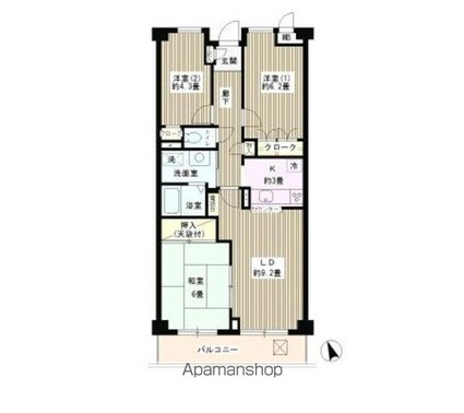 フラテ西荻窪[3LDK/66.45m2]の間取図