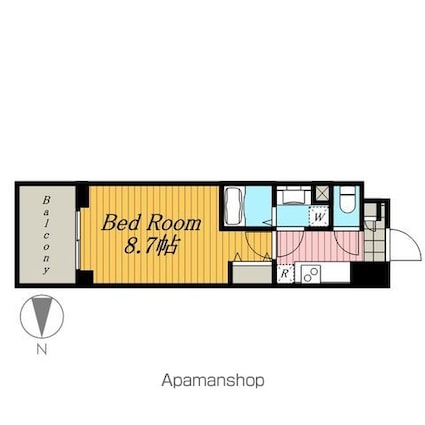 ニューボンデージ[1K/27.46m2]の間取図