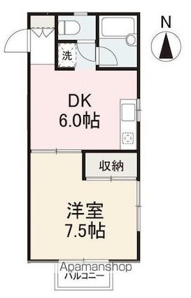 フォレスト１０[1DK/27.84m2]の間取図