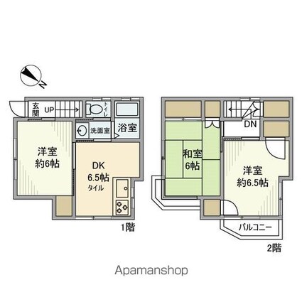 志茂戸建[3DK/46.52m2]の間取図
