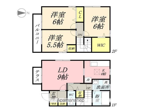 山陽本線 北長瀬駅 徒歩16分 2階建 築22年の間取り写真