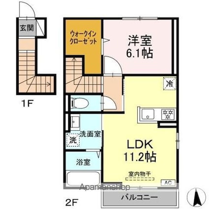 フォルビート[1LDK/49.88m2]の間取図