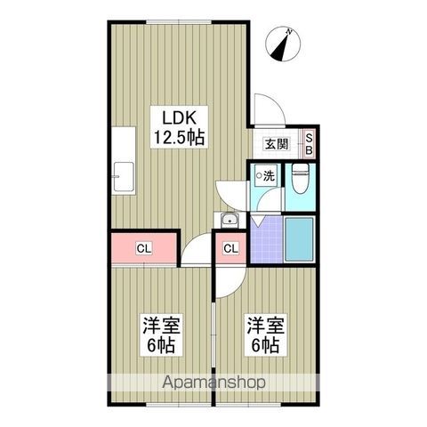 リブレス桐生堤町Aの間取り写真