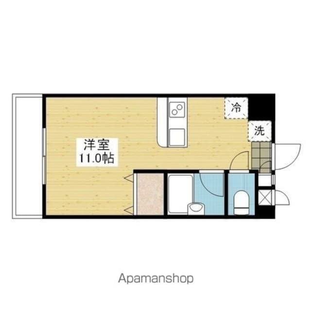 アルト雄郡　東棟[1R/22.9m2]の間取図