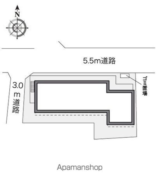 東京都杉並区桃井４丁目[1K/20.28m2]の配置図
