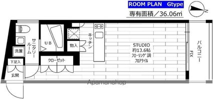 グランドコンシェルジュ都立大学[1R/36.06m2]の間取図