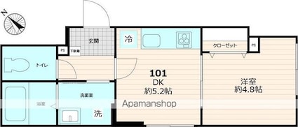 仮称ヴィヴレ田端[1DK/28.28m2]の間取図