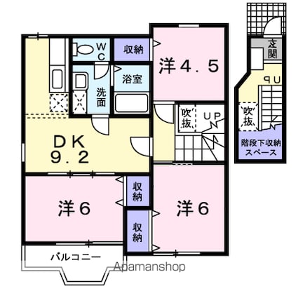 プルミエールＡ[3LDK/65.57m2]の間取図