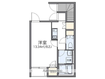 レオネクストレインボーヒルズ[1K/27.25m2]の間取図