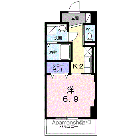 【浜松市中央区砂山町のマンションの間取り】