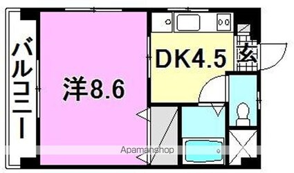 グレース土居田[1DK/28.03m2]の間取図