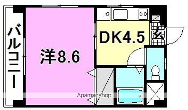 グレース土居田[1DK/28.03m2]の間取図