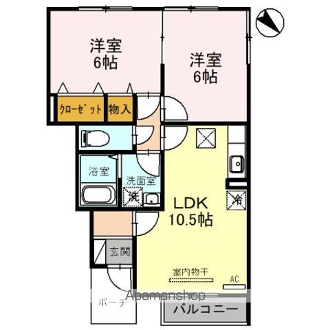 ロイヤルコート越坊 A棟の間取り写真