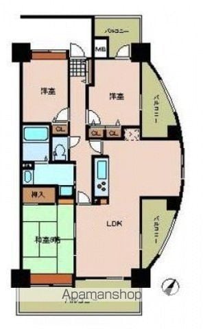 シーブリーズ東原壱番館の間取り写真