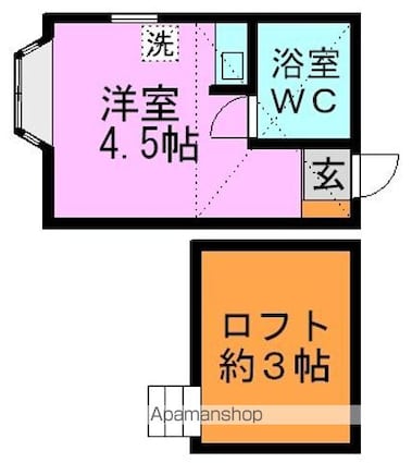 ロージェⅢ[1R/10m2]の間取図