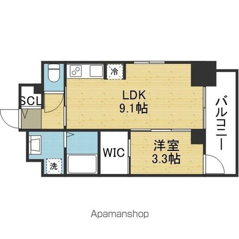 S−RESIDENCE松屋町ASENCEの間取り写真