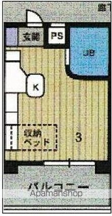 ラ・パルフェ・ド・コロン[1R/18.7m2]の間取図