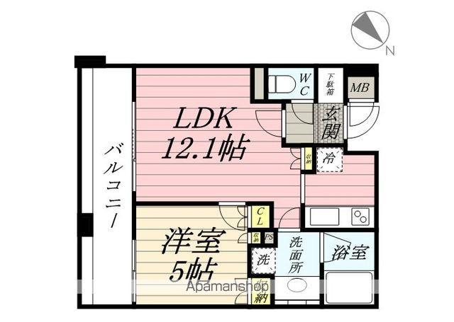 渋谷区恵比寿西のマンションの間取り