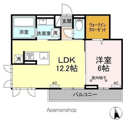Ｄーｒｏｏｍ保春院前丁[1LDK/43.64m2]の間取図