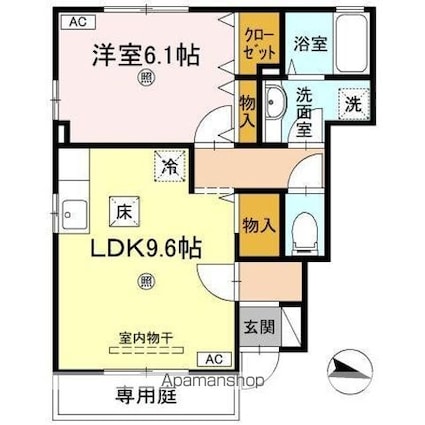 ルーラル　タウン[1LDK/40.73m2]の間取図