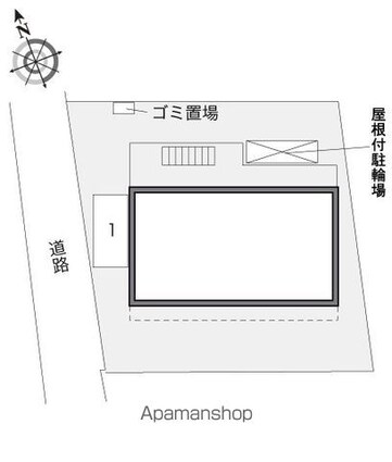 レオパレスフェリア宮内[1K/20.81m2]の配置図