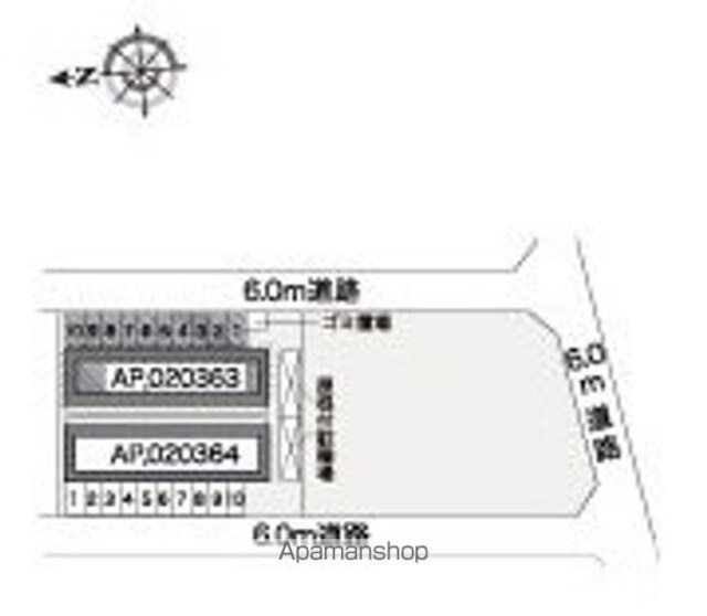 レオパレスコンフォート山手Ａ[1K/24.01m2]の配置図