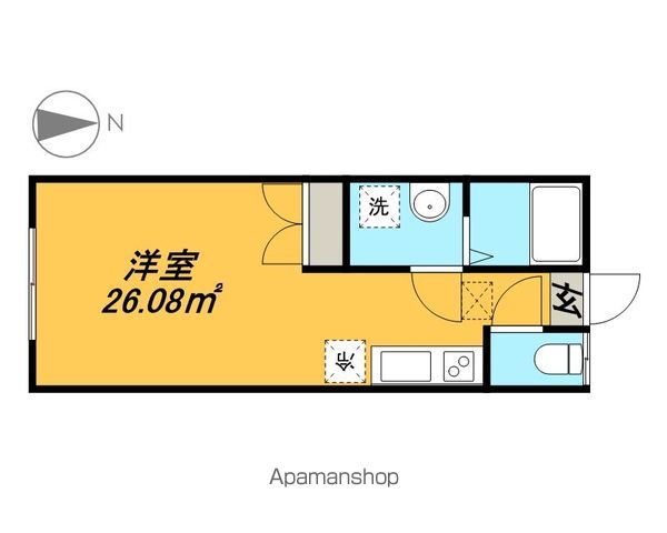 アタラクシア 101 ｜ 千葉県市川市真間３丁目13-13（賃貸アパート1R・1階・26.08㎡） その2