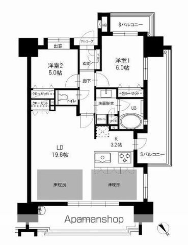 モントーレ東比恵クレアの間取り