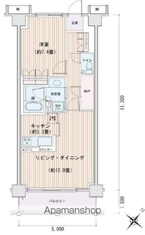 エスティメゾン豊洲レジデンスEの間取り写真
