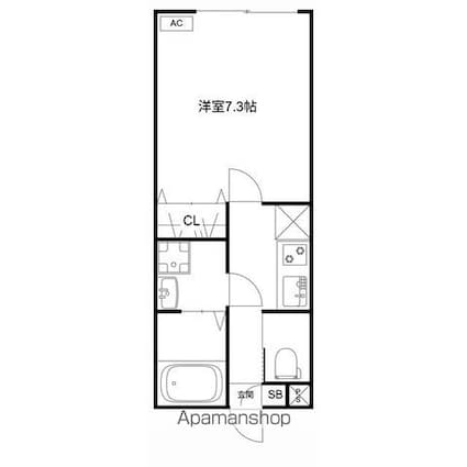 ＭＱｕａｒｔｏ堀切菖蒲園[1K/25m2]の間取図