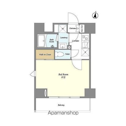 ラクラス中野富士見町[1K/25.88m2]の間取図