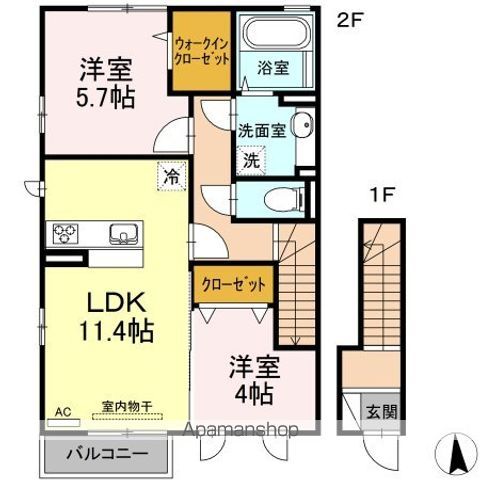 プランドール A棟の間取り写真