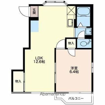 フォーブルやまとＡＢ[1LDK/39.17m2]の間取図