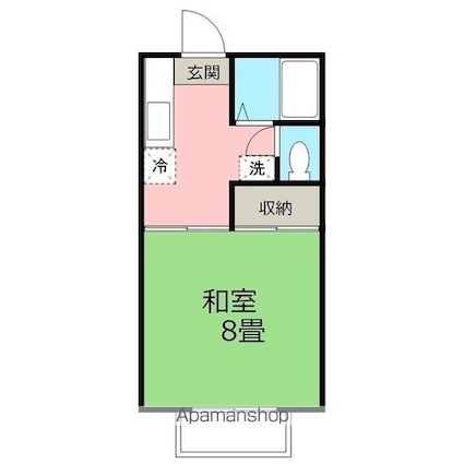 レピュート新生[1K/26m2]の間取図