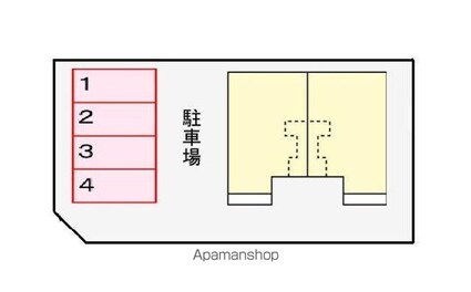 レジデンスＫ[1LDK/46.42m2]の配置図