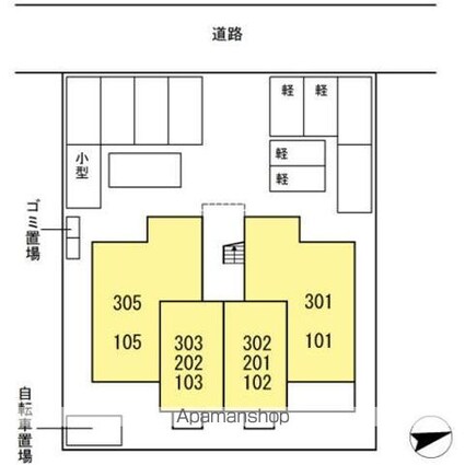 Ｄーｒｏｏｍ新涯[1R/30.03m2]の配置図