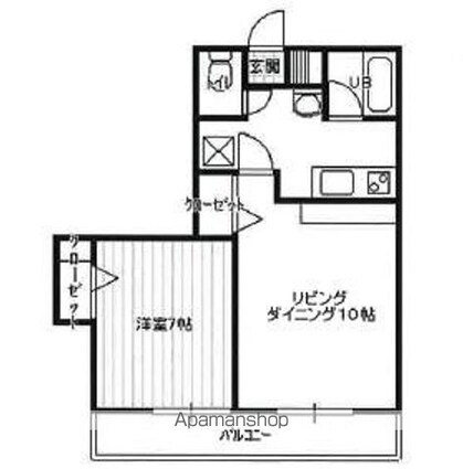 香川県高松市十川東町[1LDK/42.7m2]の間取図