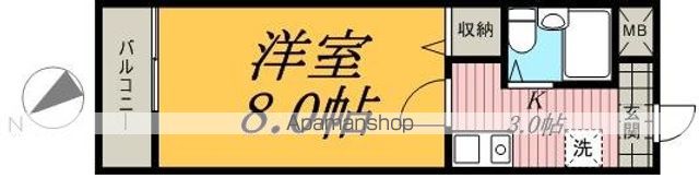 【文京区千駄木のマンションの間取り】