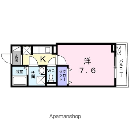システィコート[1K/25.01m2]の間取図