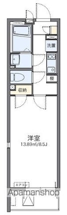 レオネクストリベルテ[1K/25.07m2]の間取図