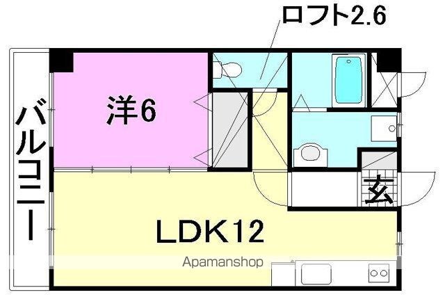 愛媛県松山市今在家町[1LDK/39.42m2]の間取図