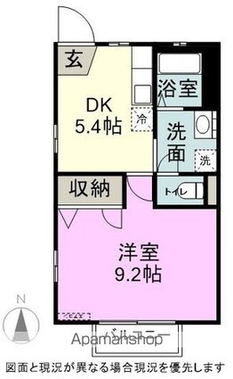 イデア[1DK/32.24m2]の間取図